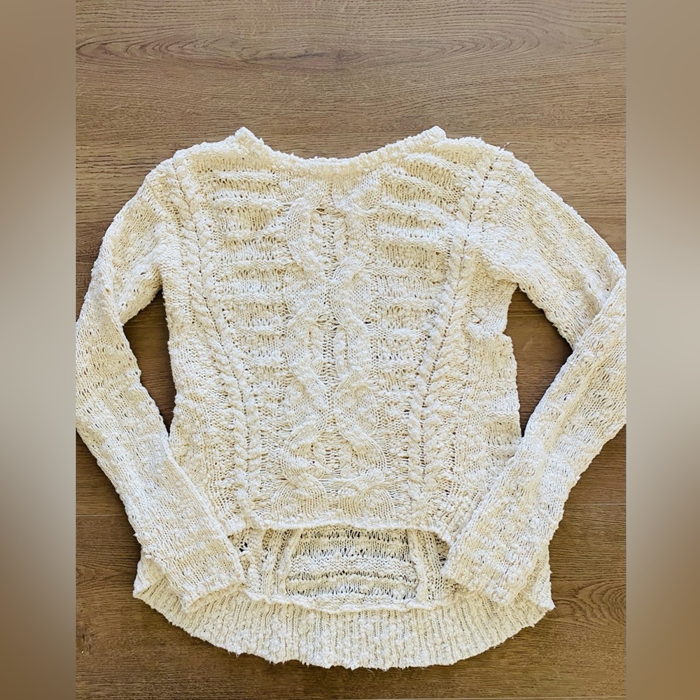Anthropologie Moth Open Cable knit sweater -xs